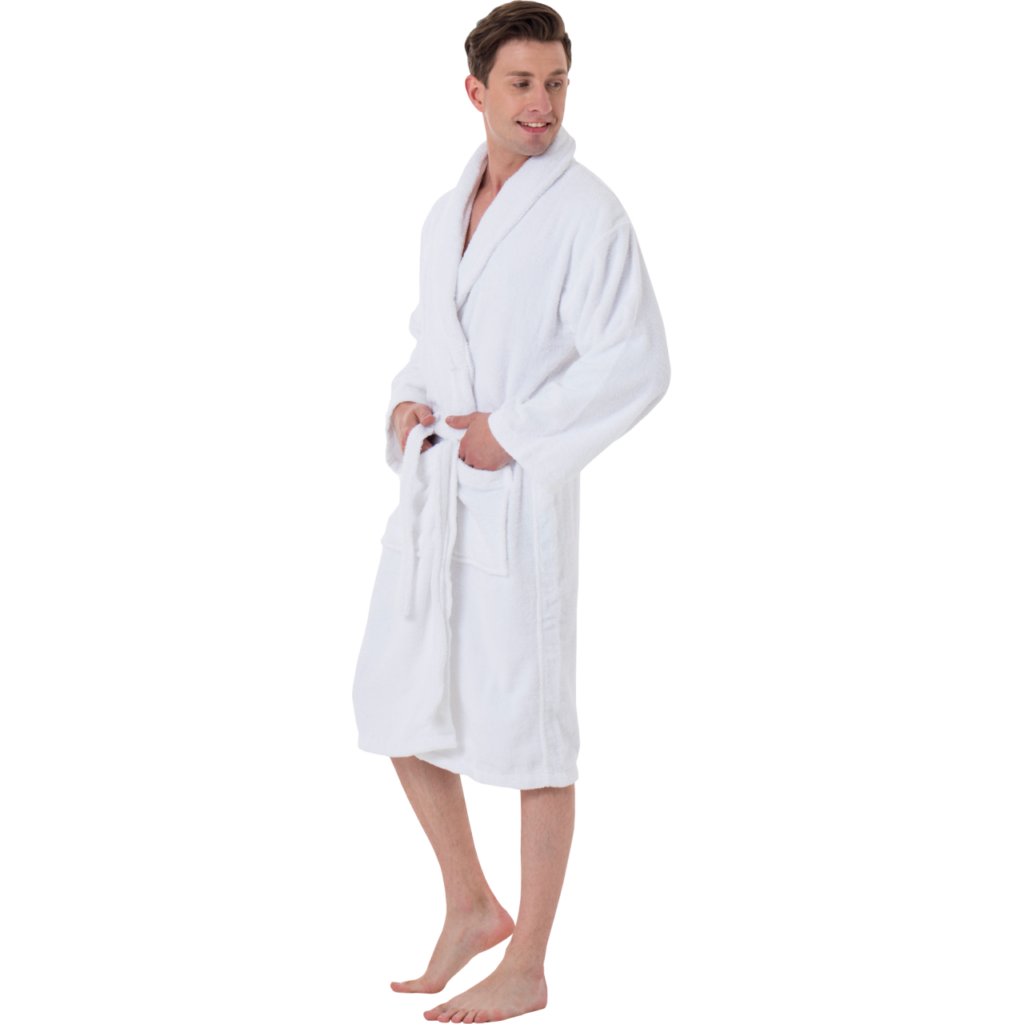 Szlafrok biały Hotelowy – 100 % bawełna 380 g/m